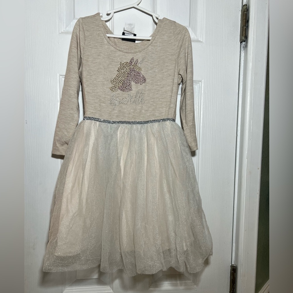 Sparkle Unicorn Tulle Dress - Girls Size 6